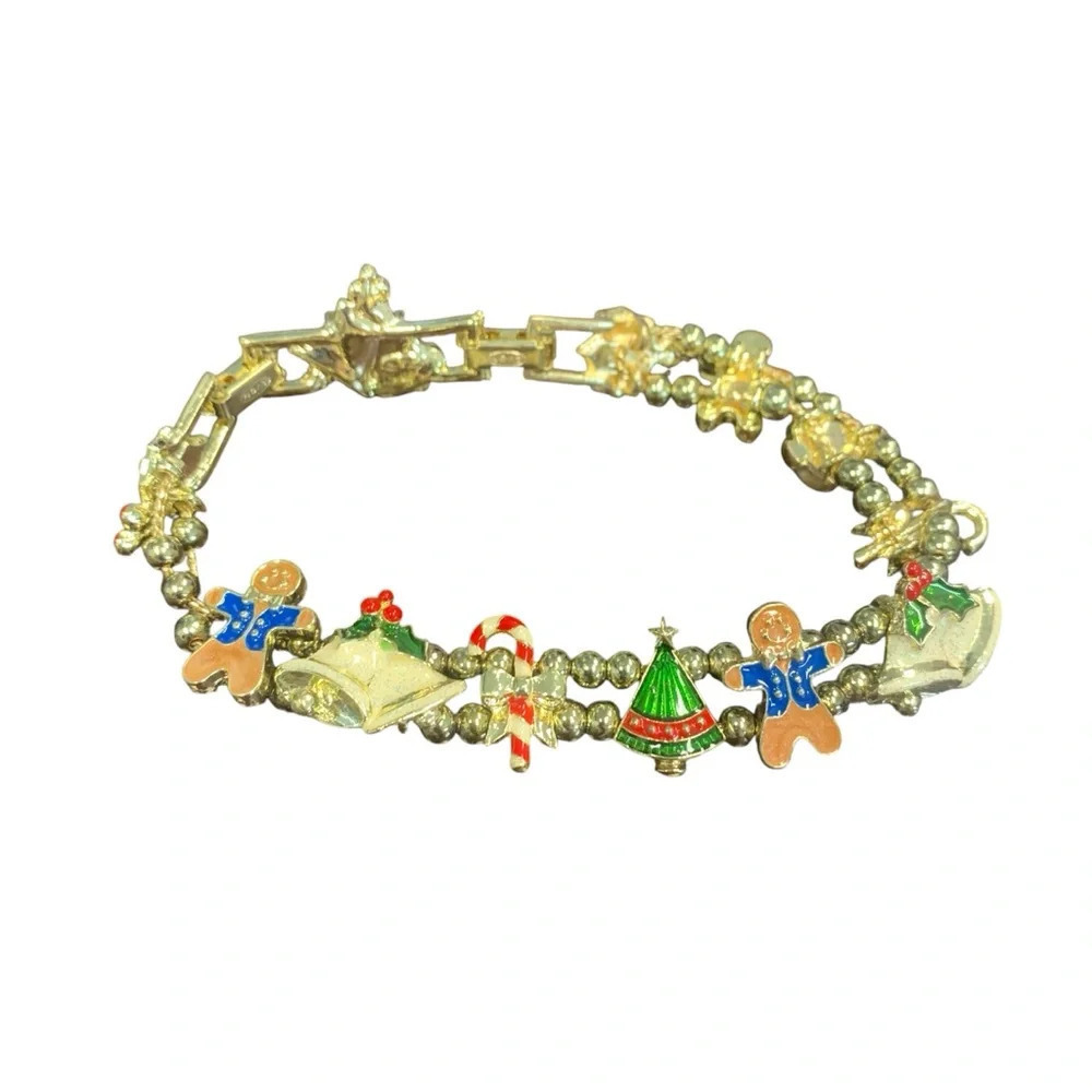 Avon goldstone slide bracelet Holdiay classics NIB